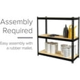 thumbnail image 2 of Space Solutions 1000 Riveted Metal Shelving 3-Shelf Unit 12D x 30W x 30H Black, 2 of 9