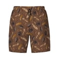 thumbnail image 4 of Lsque Mens Swim Trunks Autumn Pinecone Plants Pattern - Bathing Suit Compression Liner - Beach Swim Shorts Swimwear - (S-3XL) - Stretch Quick Dry -, 4 of 9