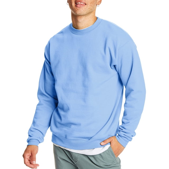 Sudadera Hanes EcoSmart para hombre, azul claro, talla grande