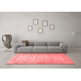 thumbnail image 3 of Ahgly Company Machine Washable Indoor Square Oriental Red Traditional Area Rugs, 8' Square, 3 of 4