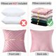 thumbnail image 2 of Fundas de Cojines Rosas de 45 x 45 cm, Funda de Almohada Decorativa de Terciopelo Suave para sofá, decoración del hogar, Funda de Lingote Dorado, Funda a Rayas para Sala de Estar, Dormitorio, Juego de 2 JM, 2 of 5