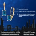 thumbnail image 2 of Gem Stone King 14K Yellow Gold London Blue Topaz Leverback Earrings for Women | 1.32 Cttw | Gemstone November Birthstone | Emerald Cut 6X4MM, 2 of 6