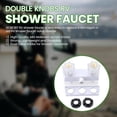 thumbnail image 2 of RV Shower Faucet, Dual-Handle Camper Shower Faucet with Acrylic Knobs, 4" RV Shower Valve Diverter, RV Outdoor Shower for RV, Camper Van, Outside and Inside Bathroom Shower (White), 2 of 16