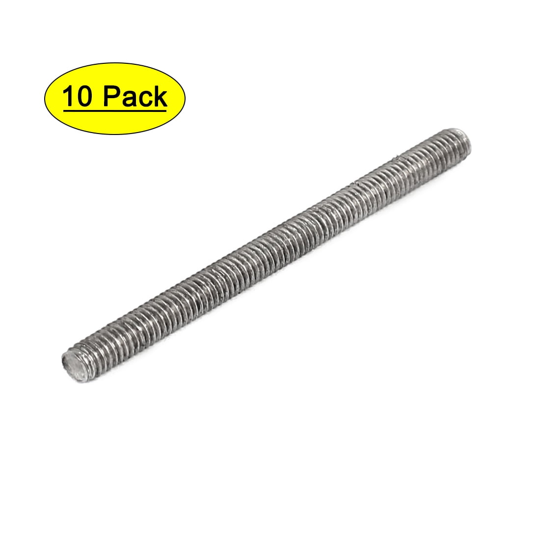 M4 x 55mm 304 Stainless Steel Fully Threaded Rod Bar Studs Silver Tone