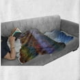 thumbnail image 6 of Landscape Soft Flannel Fleece Throw Blanket, Lake and Mountain Landscape in the Autumn Fall Heavenly Spaces in Earth, Cozy Plush for Indoor and Outdoor Use, 50" x 60", Multicolor, by Ambesonne, 6 of 6