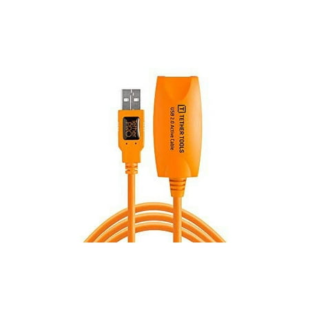 UPC: 0858977002967 | Tether Tools TetherPro USB 2.0 to USB Female Active Extension Cable  16  (5m)  High-Visibility Orange