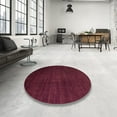 thumbnail image 3 of Ahgly Company Indoor Round Abstract Burgundy Red Abstract Area Rugs, 4' Round, 3 of 6