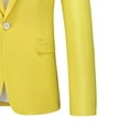 thumbnail image 4 of LNWUY Men's Casual Slim Fit Suit Blazer Jacket One Button Lightweight Sport Coats Formal Dress Daily Business Suit Jacket Yellow XL, 4 of 4