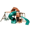 thumbnail image 4 of Swing-N-Slide Grandview Twist Wood Backyard Swing Set with Tube Slide, Curved Slide, Wood Roof, Monkey Bars and Swings, 4 of 8