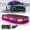 Red/Blue, variant on Xprite 42 LED High-Visibility 14" Rooftop Strobe Light Bar Vehicle Safety Emergency Beacon, Magnetic Base, Weatherproof-Red，Blue