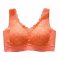 thumbnail image 2 of Cethrio Womens Wireless Bras Sports Bras Clearance Bralette Comfy Fits Wirefree Full Figure Plus Size Bras, Orange 70A/75A/70B/75B/70C, 2 of 5