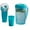 Blue, variant on VQPeo Cold Brew Tea Kettle Set with 4 Cups – Large Capacity Plastic Water Kettle for Iced Tea, Cold Brew – Portable Pitcher with Handle & Lid