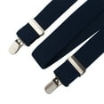 thumbnail image 4 of TopTie Men's Solid Elastic Suspenders 1 inch Y-Back Adjustable Suspenders-NavyBlue, 4 of 6