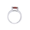 thumbnail image 4 of AFFY Princess Cut Red Simulated Garnet & White Cubic Zirconia Cocktail Engagement Ring In 14K White Gold Over Sterling Silver Ring Size - 7.5, 4 of 6