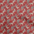thumbnail image 1 of oneOoneRayonRedFabricAnimalWithFlowerSewingFabricByTheYardPrintedDiyClothingSewingSupplies56InchWide, 1 of 4