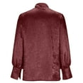 thumbnail image 4 of JGGSPWM Metallic Shiny Cowl Neck Blouse for Women Dressy Loose Lapel Tops Long Sleeve Elegant Business Casual Party Shirts Red XXL, 4 of 6
