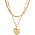 thumbnail image 4 of HAHDAXIA Colliers Cœur Dorés Collier Cœur Épais Collier Cœur Bouffant pour Femmes Collier Chaîne Serpent Collier Chevrons Collier Ras-du-Cou Épais pour Femmes Filles, 4 of 6