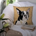 thumbnail image 3 of Carolines Treasures SC9140PW1414 Boston Terrier Wipe your Paws Fabric Decorative Pillow, 14Hx14W, multicolor, 3 of 4