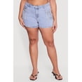 thumbnail image 3 of Women's Plus Size Almost Famous Fringe Detail Denim Shorts, 3 of 4