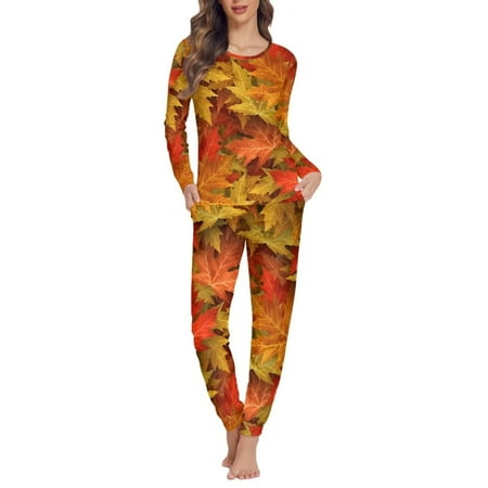 

Suhoaziia Pajamas for Women Set Plus Size Lightweight Novelty Crewneck Loungewear Family Fall Clothing Stretchy Warmth Pants Outfit Thanksgiving Give Thanks Pj Size M