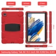 thumbnail image 6 of XYX Case for Samsung Galaxy Tab A8 10.5 inch (SM-X200/SM-X205), Dual Layer Slim Heavy Shockproof Rugged Protective Cover Case with Kickstand (Red Black), 6 of 7