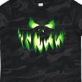 thumbnail image 4 of Inktastic Viciously Grinning Pumpkin Face in Lime Green Glow Boys or Girls Toddler T-Shirt, 4 of 5