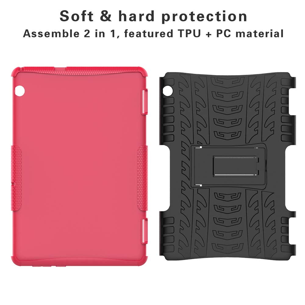 Coque Huawei Mediapad T5 2018 Housse de Protection avec Pochette en Cuir Pu de Haute Qualite pour 10.0 Huawei Mediapad T5 10 Pouces 2018 Rose