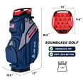 thumbnail image 3 of ASK ECHO 2024 SLC-130 Golf Cart Bag with 15 Way Full Length Dividers Top, Premium Soundless Golf Cart Bag with Rain Cover for Men, 3 of 5