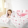 thumbnail image 4 of Homewish Kawaii Princess Letter S Full Size Comforter Sets, Cute Pink Bowknot Bow-tie Bedding Comforter Set, Teens Kids Girls Reversible Bedding Sets, Ultra Soft Bedroom Decor, 3pcs, 4 of 8