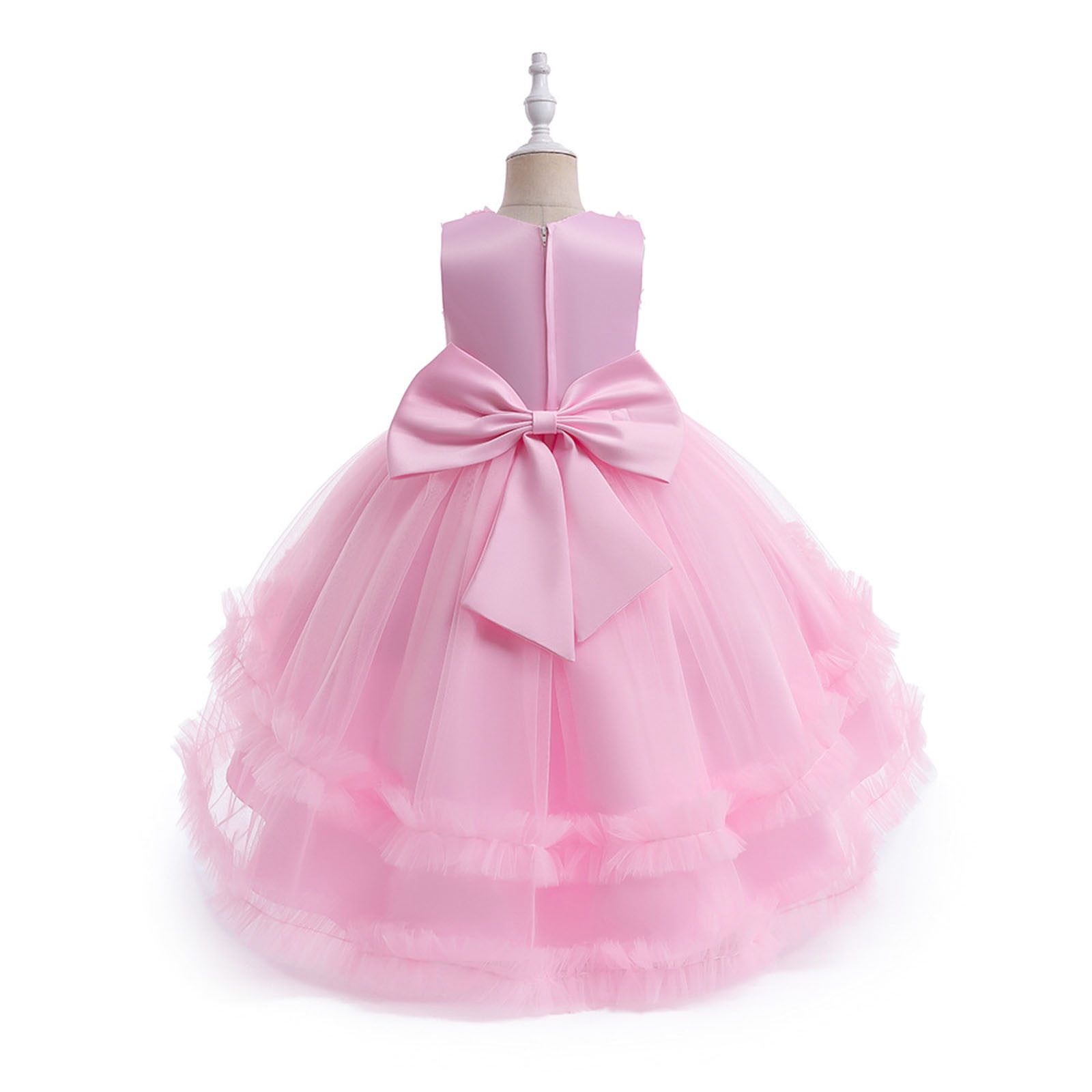 Kid Girl Dress Ruffle Sleeveless Girl Tulle Dress Girls Summer