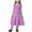 Purple, variant on Fesfesfes Muslim Long Dress Solid Color Big Girls Long Sleeve Dress Crewneck Comfy Dress Spring Sale