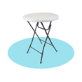 thumbnail image 1 of 32-Inch Round HighTop White Plastic Bar Height Cocktail Table, 1 of 4