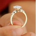 thumbnail image 3 of Cora Jewellery 1.55CT Dainty Emerald Moissanite Engagement Ring For Women, 14K Yellow Gold, 3 of 5