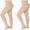Beige, variant on MARTINE MALL 2 Pairs 20-30 mmHg Compression Pantyhose Medical Footless Compression Stockings for Women,Pregnant, Teacher, Doctor(Beige+Black,XXL)