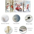 thumbnail image 6 of ZHONGYUTONG Christmas Canvas Wall Art 3 Pieces Snowman Cardinal Red Barn Truck Poster Prints Farm Winter Snow Scene Artwork Home Decor (11.00" x 14.00" x 3PCS), 6 of 7