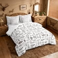 thumbnail image 2 of meiyoeat Minimal Fish Sketch 7 Pieces Full Size Bedding Sets For Kids,Wild Pike Full Size Bed in a Bag For Boys,Reversible, 2 of 7