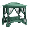 thumbnail image 1 of Gazebo de Jardín con Banco Columpio Convertible Casafoyer Verde, 1 of 5