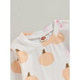 thumbnail image 6 of Wassery 2PCS Baby Halloween Clothes Newborn Girls Fall Outfits Set Long Sleeve Pumpkin Print Sweatshirt Tops+ Elastic Waist Pants Infant Halloween Costume 0-24 Months, 6 of 8