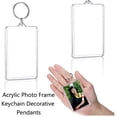 thumbnail image 3 of SEIWEI 5PCS Plastic Blank Photo Frame Keychain Pendant Personalized Blank Picture Display Decoration (Large), 3 of 8