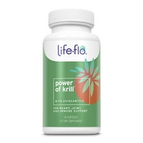 Life-flo Power of Krill | Antarctic Krill Oil w/ Omega-3s & Astaxanthin | Immune, Heart & Joint Formula | 60ct, 30 Serv.