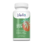 Life-flo Power of Krill | Antarctic Krill Oil w/ Omega-3s & Astaxanthin | Immune, Heart & Joint Formula | 60ct, 30 Serv.