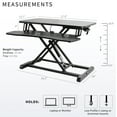 thumbnail image 4 of VIVO Black Height Adjustable 28" Standing Desk Monitor Riser, Sit Stand Tabletop, 4 of 9