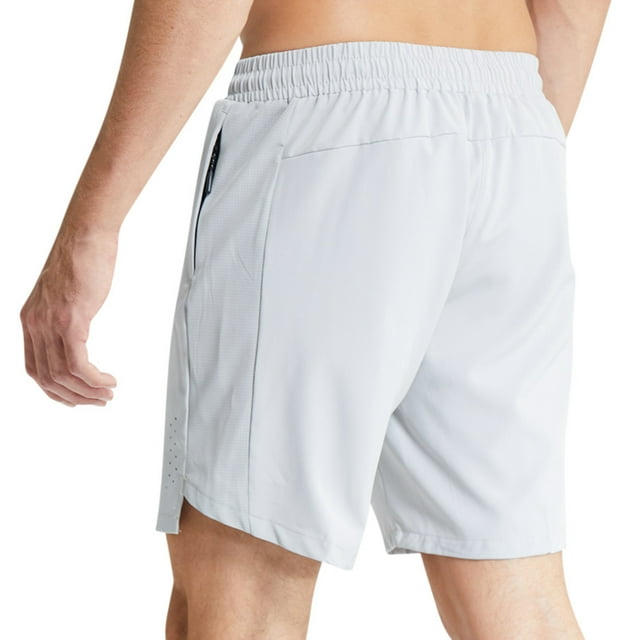 Besolor Men's Athletic Shorts Elastic Waist Mesh Breathable Quick-Dry Workout Running Gym Shorts with Pockets