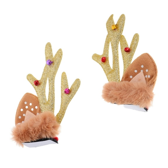 LEORX 1 Pair Helmet Accessories Plush Reindeer Antler Decoration for Festive Motorcycle Riding