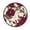 White and Crimson Roses Pattern, variant on 36.2 Inch Round Floor Mat Small White and Pink Flowers Carpet Decor Rug for Living Room Bedroom