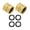 Gold, variant on Souew Solid Brass Double Female Garden Hose Connector, 2 Way Female To Female Water Hose Fitting Adapter, Heavy Duty Brass Coupling For Garden Hose Faucet Connection