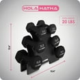 thumbnail image 3 of HolaHatha 2, 3, and 5 Pound Neoprene Dumbbell Free Weight Set with Rack, 3 of 9