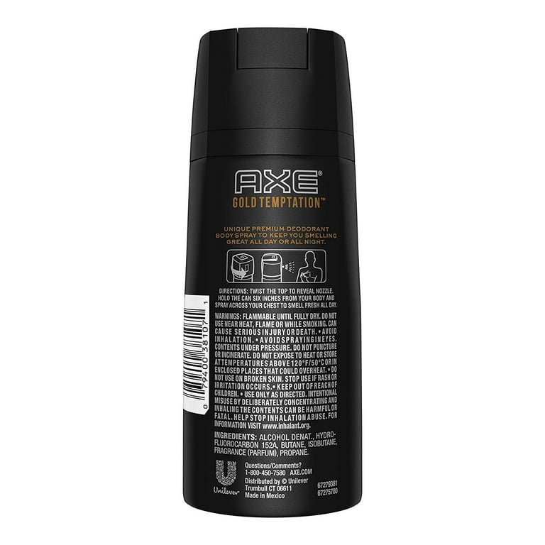 Axe Gold Temptation Body Spray for Men, 4 Oz - Walmart.com