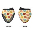 thumbnail image 7 of Donut Print Light Yellow Oven Mitts Heat Resistant - Soft Lining Silicone Mini Oven Mitts with HangingLoop, Kitchen Oven Gloves Heat Resistant 500℉ for Cooking Baking Microwave, 7 of 7