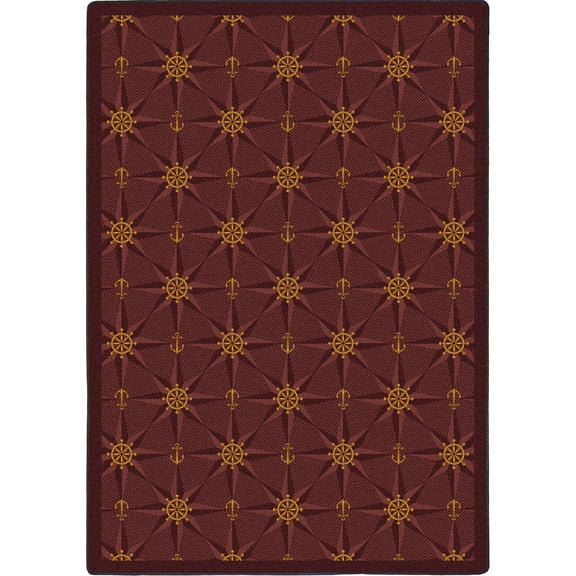 Mariner's Tale 7'8" x 10'9" Area Rug In Color Wine